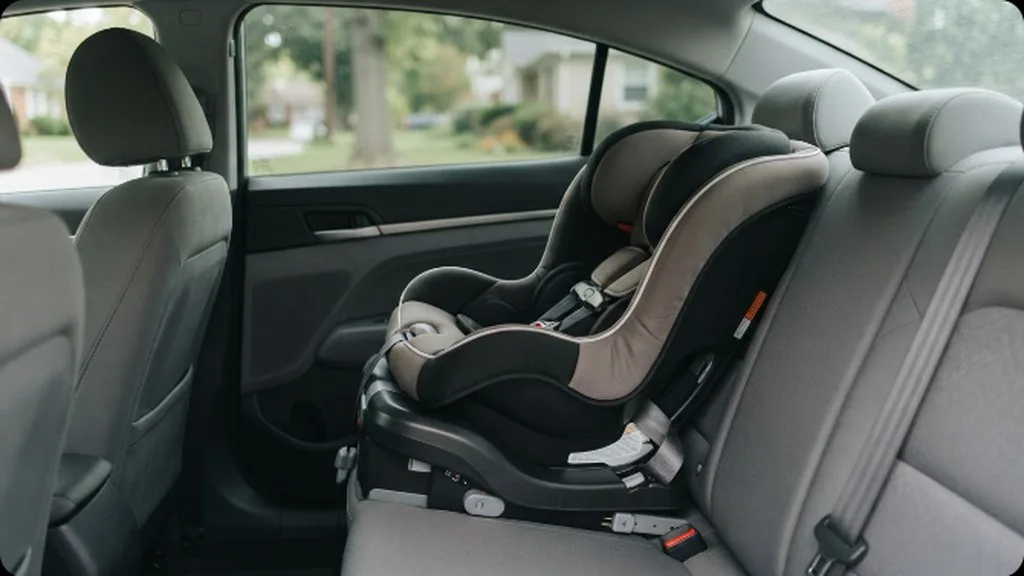 Newborn Essentials Checklist: What You Actually Need Before Baby Arrives An infant car seat installed in the back seat of a car