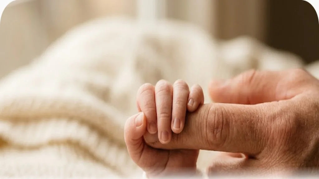 Fine Motor Skills: How Baby's Grasp Develops From Reflex to Pincer Newborn baby's hand curled tightly around a parent's finger, the reflex grasp