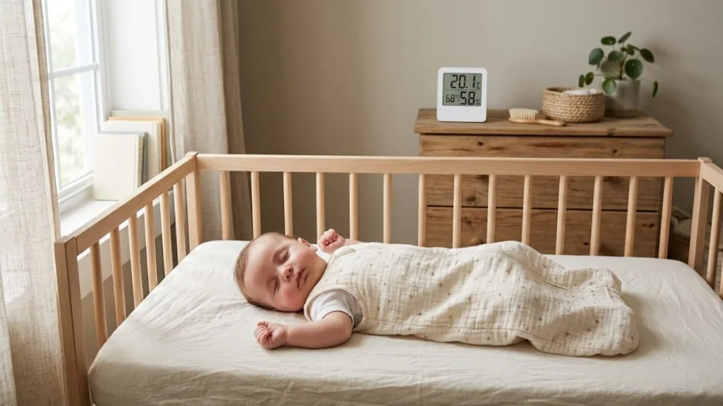 Safe Sleep Basics: How to Lower the Risk of SIDS at Home A baby in a lightweight sleep sack in a comfortably cool room